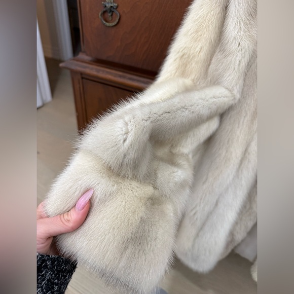 Vintage mink with fox Fur Coat - Picture 9 of 14